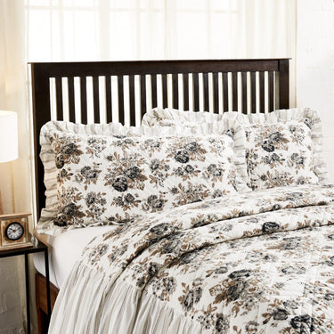 Annie Portabella Floral Ruffled King Sham 21x37 VHC Brands - The Fox Decor